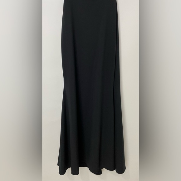 Michelle Mason Strapless Bustier Cutout Maxi Gown Black Size 4 - Picture 5 of 12